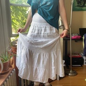 SOLD White Summer Maxi Skirt